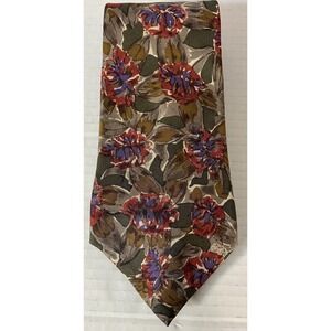 Surrey Classic Floral Blue & Multi Color Men's Necktie Tie 100% Silk USA Made
